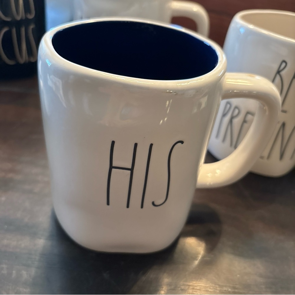 Rae Dunn White Coffee Mug with Minimalist Design